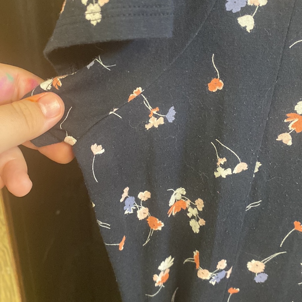 J Jill Navy floral large midi/maxi dress - Picture 3 of 5